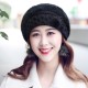 Women Winter Thicken Rabbit Hair Double Layers Beret Hat Vintage Elegant Bow Beanie