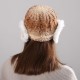 Women Winter Thickened Warm Gradient Knitted Hat Earmuffs Knit Beret Cap