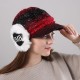 Women Winter Thickened Warm Gradient Knitted Hat Earmuffs Knit Beret Cap