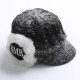 Women Winter Thickened Warm Gradient Knitted Hat Earmuffs Knit Beret Cap