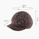 Women Winter Thickening Octagonal Cap Gold Brim Beaded Beret Peaked Painter Hat