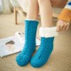 Women Winter Thickening Warm Casual Socks Non-Slip Silicone Middle Tube Socks