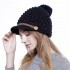 Women Winter Vintage Earmuffs Knit Beanie Caps Outdoor Thicken Ski Skullcap