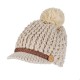 Women Winter Vintage Earmuffs Knit Beanie Caps Outdoor Thicken Ski Skullcap