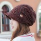 Women Winter Vintage Thicken Earmuffs Painter Knit Beret Caps