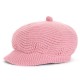 Women Wool Knitted Warm Octagonal Cap Solid Flexible Casual Hats