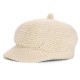 Women Wool Knitted Warm Octagonal Cap Solid Flexible Casual Hats