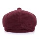 Women Wool Knitted Warm Octagonal Cap Solid Flexible Casual Hats