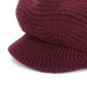 Women Wool Knitted Warm Octagonal Cap Solid Flexible Casual Hats