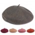 Women Wool Solid Beret Cap Fashion Bonnet Caps Winter Warm Outdoor Hat