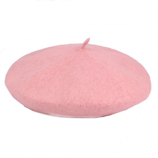 Women Wool Solid Beret Cap Fashion Bonnet Caps Winter Warm Outdoor Hat