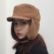 Women Woolen Ear Flaps Trapper Hat Outdoor Cycling Casual Windproof Cap