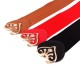 Women Woven PU Leather Buckle Elastic Waistband Stretch Wide Waist Belt