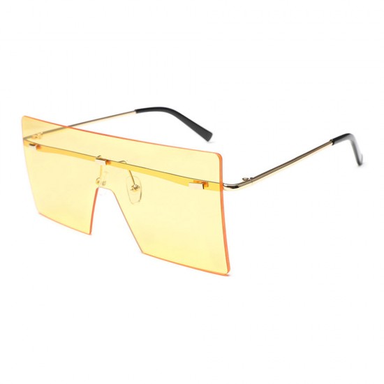 Women and Man Square Glasses Fashion Solid Color Gradient Transparent Sunglasses