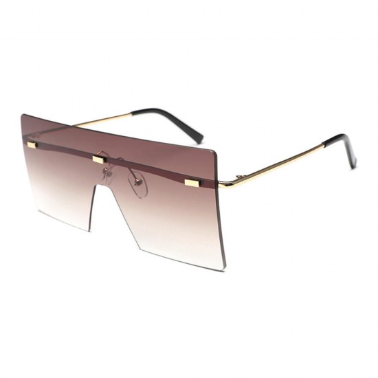 Women and Man Square Glasses Fashion Solid Color Gradient Transparent Sunglasses