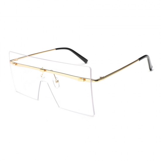 Women and Man Square Glasses Fashion Solid Color Gradient Transparent Sunglasses