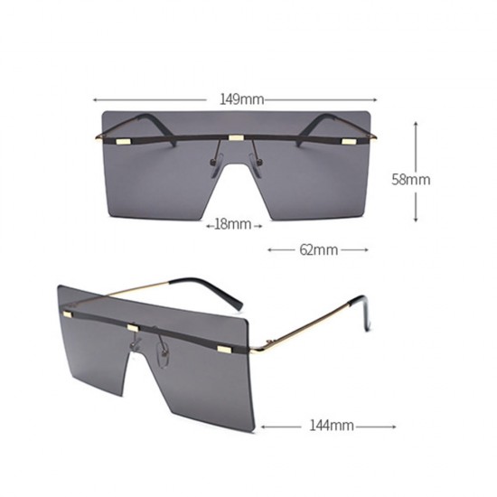 Women and Man Square Glasses Fashion Solid Color Gradient Transparent Sunglasses