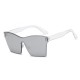 Women and Man Square Glasses Fashion Solid Color Transparent Siamese Sunglasses