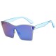 Women and Man Square Glasses Fashion Solid Color Transparent Siamese Sunglasses