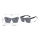 Women and Man Square Glasses Fashion Solid Color Transparent Siamese Sunglasses