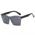 Women and Man Square Glasses Fashion Solid Color Transparent Siamese Sunglasses