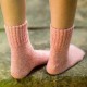 Women 's Plain Breathable Deodorization Knit Wool Cozy Crew Socks Combed Cotton Sock