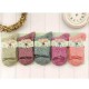 Women 's Plain Breathable Deodorization Knit Wool Cozy Crew Socks Combed Cotton Sock