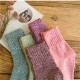 Women 's Plain Breathable Deodorization Knit Wool Cozy Crew Socks Combed Cotton Sock