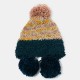 Women's Beanie Stylish Warm Knitted Hat Accessory Pompons Hat