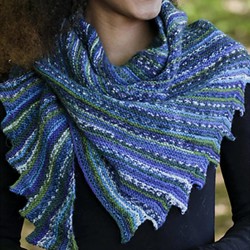 Women's Blue Knitted Casual Scarves & Shawls Scarf