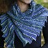 Women's Blue Knitted Casual Scarves & Shawls Scarf