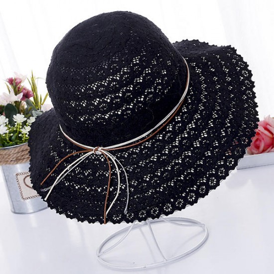 Women's Breathable Mesh Bucket Hat Casual Sunshade Straw Hats