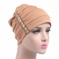 Womens Chemo Cap Soft Muslem Ethnic Beanie Sleep Turban Hat Headwear For Cancer Patients