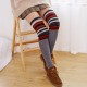 Women's Compression Socks Vintage Color Striped Fashion Sock