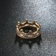 Women's Elegant Fine Copper Ring Gold Crown Zircon Ring Jewelry Gift for Her