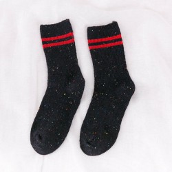 Women's Harajuku Stripe Woolen Blend Middle Tube Socks Warm Stretchy Socks