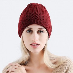 Women's Hollow Knitted Hat Beanie Scarf Dual-Use Headpiece