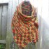 Womens Kintted Casual Color-Block Casual Scarves Shawl
