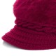 Womens Knitted Woolen Stripe Beanie Cap Elegant Ladies Hats Fashionable Comfortable Caps