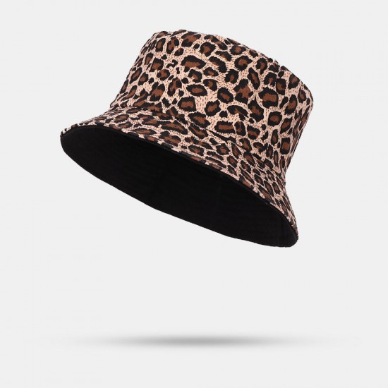 Women's Man's Sunshade Sun Hat Color Leopard Fisherman Cap