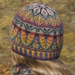 Women's Printed Casual Hats With Leaf Pattern Beanie
