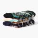 Womens Stripe Patchwork Breathable Deodorization Knit Wool Cozy Crew Socks Combed Cotton Sock