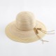 Women's Two-tone Stitching Elegant Seaside Holiday Sunshade Woven Straw Hat