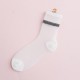 Women's Ultra-thin Glass Silk Transparent Ankle Socks Breathable Elastic Summer Sock