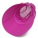 Womens Wide Birm UV Protection Sun Hat Outdoor Summer Beach Packable Empty Top Visor Cap