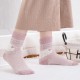 Womens Winter Cotton Deodorization Cartoon Stripes Socks Skid Resistance  Breathable Thick Sock