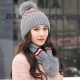 Women's Winter Dual-Use Striped Knit Beanie Hat Cycling Warm Windproof Earmuffs Wool Cap