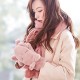 Women's Winter Faux Rabbit Fur Hanging Neck Thick Warm Full Finger Gloves Mittens
