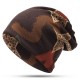 Womens Winter Print Polyester Beanie Hat Outdoor Earmuffs Warm Plus Size Chemo Caps Soft