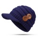 Womens Winter Warm Knitted Beanie Caps Cotton Earmuffs Stretch Brimless Hat